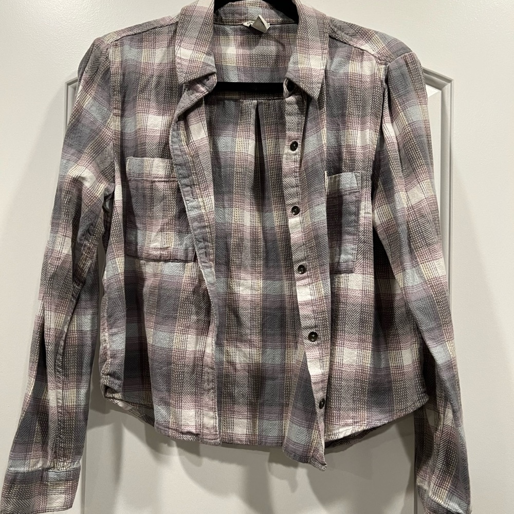 Purple and grey flannel